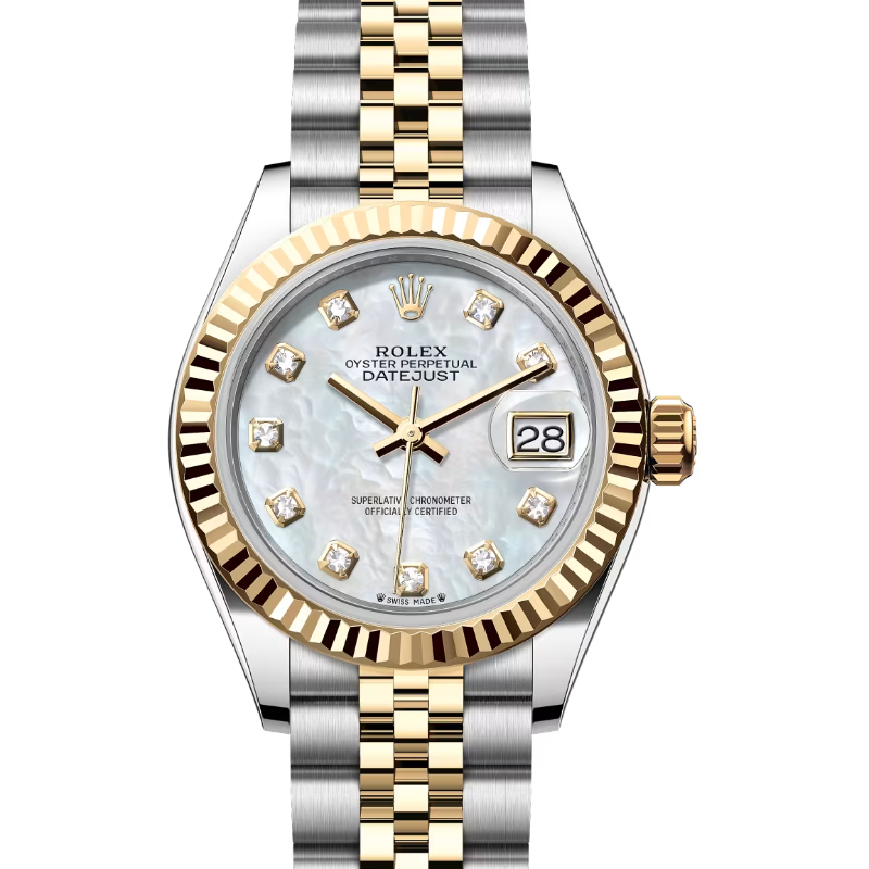 ロレックス　デイトジャスト28　279173　ホワイトマザーオブパール　ダイヤモンド
