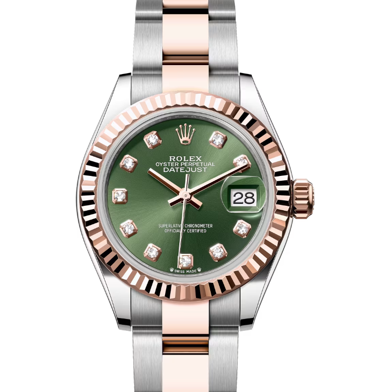 ロレックス　デイトジャスト28　279171　オリーブグリーン　ダイヤモンド