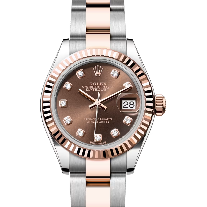 ロレックス　デイトジャスト28　279161　チョコレート　ダイヤモンド