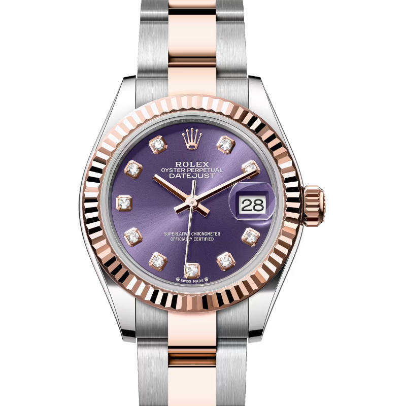 ロレックス　デイトジャスト28　279171　オーベルジーヌ　ダイヤモンド