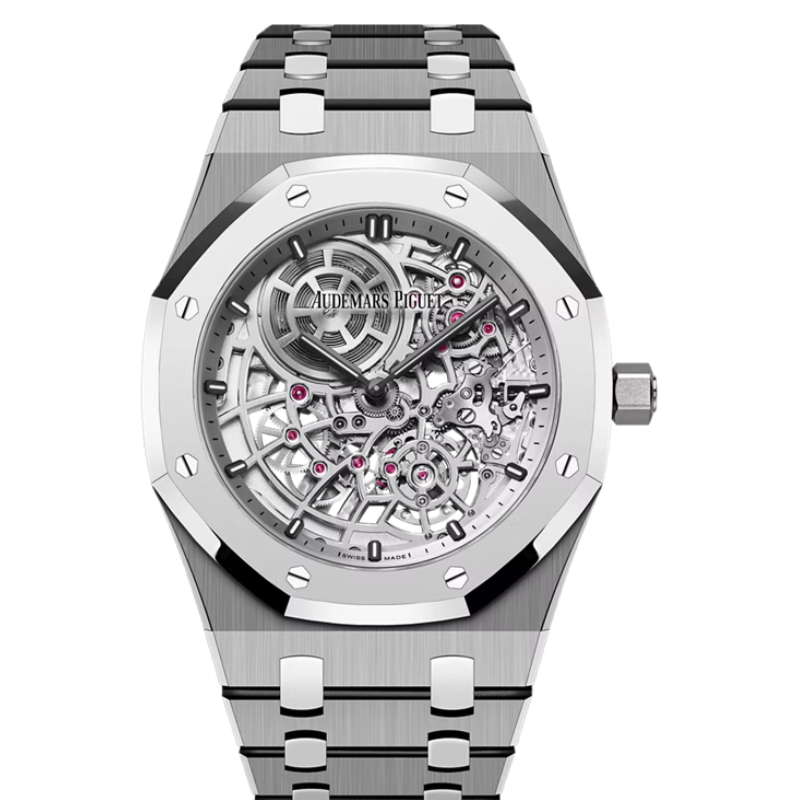 オーデマピゲ　ロイヤルオーク　ジャンボエクストラシン　オープンワーク　16204XT.OO.1240XT.01　シルバーグレー