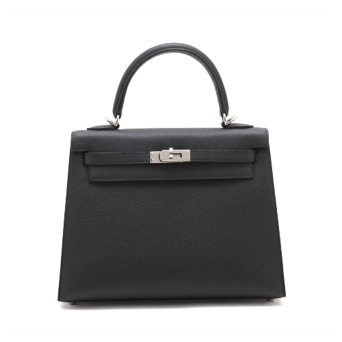 ケリー25　G刻印　エプソン　ノアール×シルバー金具　未使用