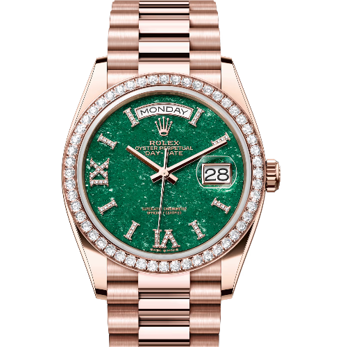 ロレックス デイデイト36 128345RBR 買取実績紹介｜グリーン