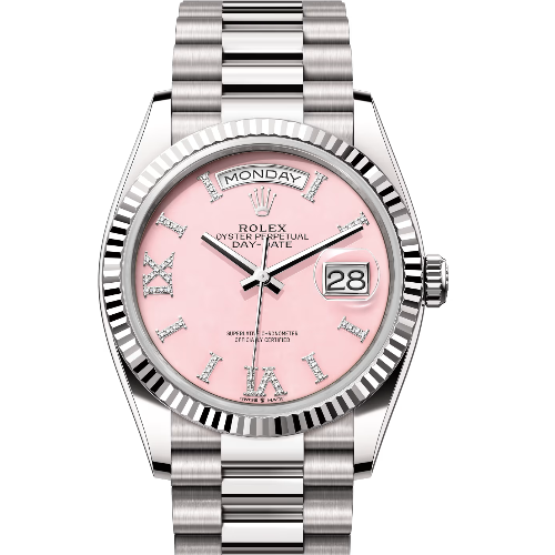 ロレックス デイデイト36 128239NA 買取実績紹介｜ピンクオパール