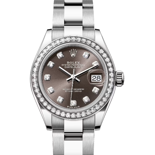 ロレックス デイトジャスト28 279384RBR ダークグレー ダイヤモンド